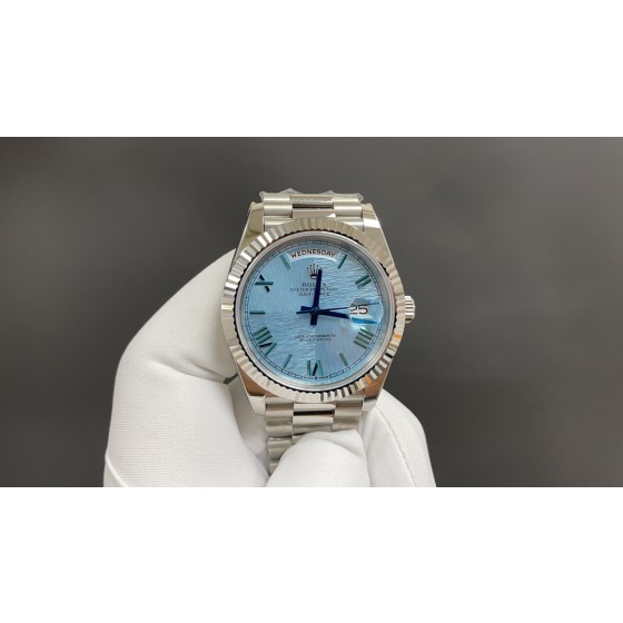 Rolex Day-Datejust Ice Blue Roman dial 40mm 3255 movement top quality