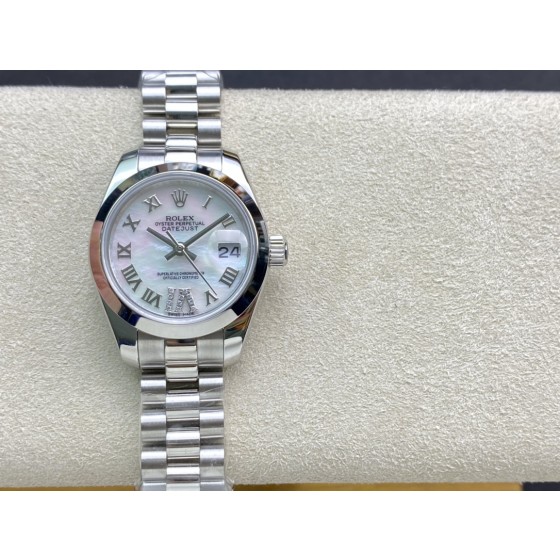 Rolex Women's Datejust 28mm Datejust 279174-0009 ① : The oyster case of the Women's Datejust is sturdy, elegant and perfectly proportioned