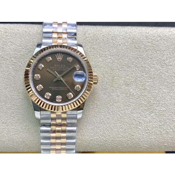 "Rolex Oyster Datejust 31mm Women's Watch" 1: Original mold opening, the case diameter remains the same as the original 31mm. Adopt 90