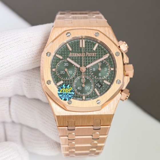 The new 26240 chronograph from AP/ Audemars Piguet Royal Oak series features the same 7750 chronograph movement as the genuine one (6-position small seconds transparent case back)