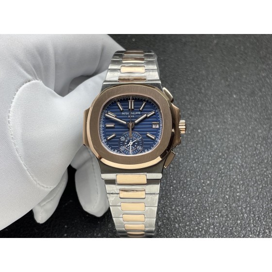"Real function, so small in seconds!" Patek Philippe Nautilus 5980/1A-014 Multi-Function Chronograph V2 version, truly small seconds, truly functional!