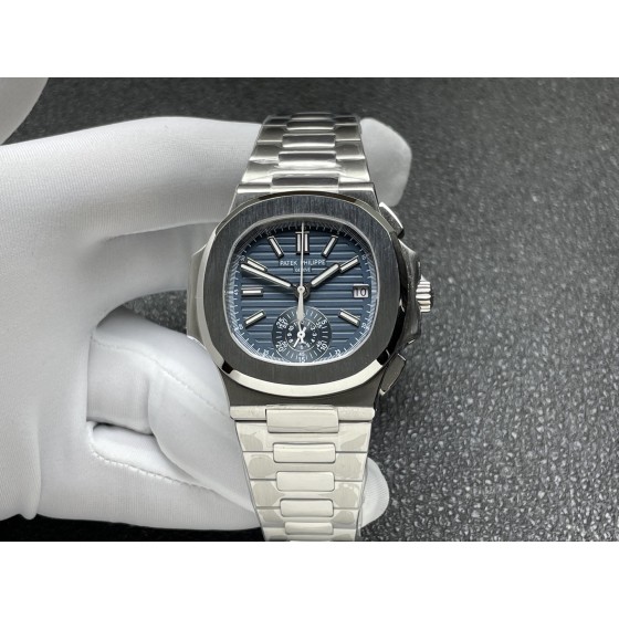 The V3 version is so powerful and so quick! 3K Factory Patek Philippe Nautilus 5980/1A-014 Multi-Function Chronograph Watch V2 version, True Small seconds