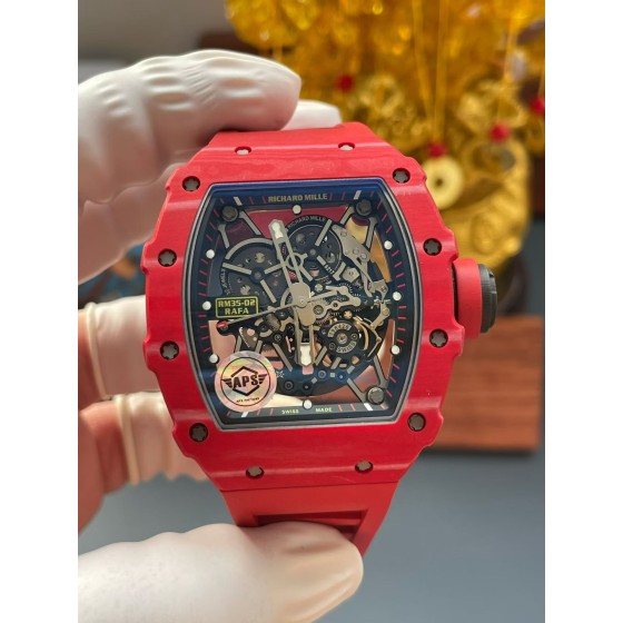 The Richard Mille rm3502 Red Magic Red carbon case shipment is quite satisfactory. It's not embarrassing to take it out