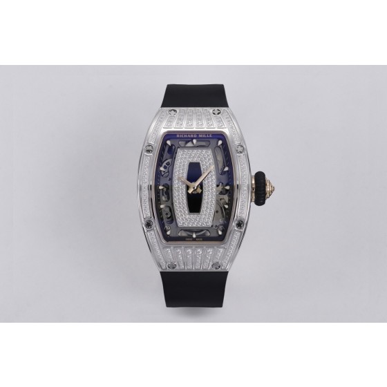 ZF exquisite and brilliant. The charming work, "Goddess of the watch world", Richard Mille RM07-1 Red and Black Lip Series
1) The barrel-shaped case has smooth lines