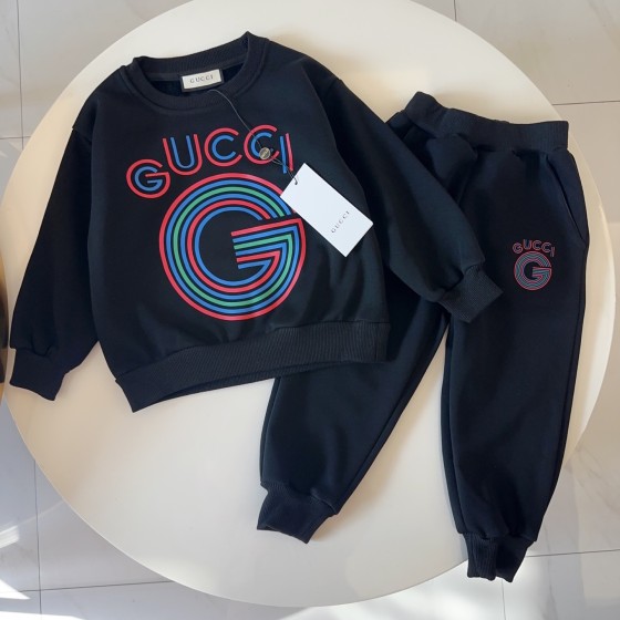 Gucci, high-end children's clothing, boys' and girls' sets, pure cotton fabric, comfortable and good-looking to wear, size: 90/100/110/120